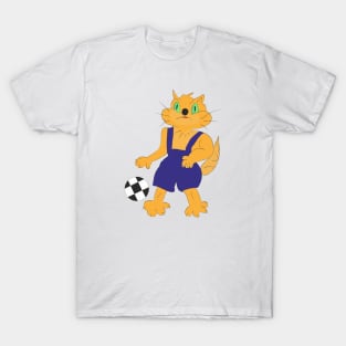 Red Cat football player T-Shirt